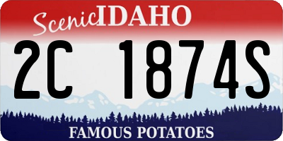 ID license plate 2C1874S