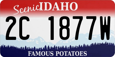 ID license plate 2C1877W