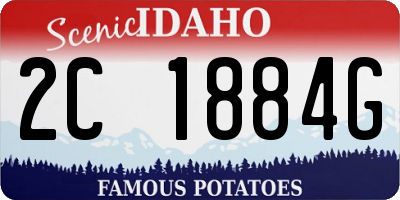 ID license plate 2C1884G