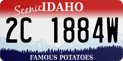 ID license plate 2C1884W