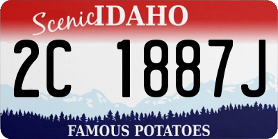 ID license plate 2C1887J
