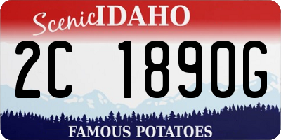 ID license plate 2C1890G