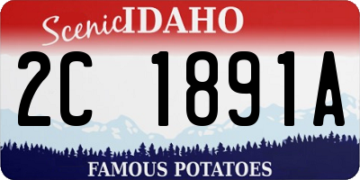 ID license plate 2C1891A