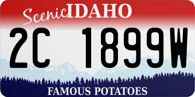 ID license plate 2C1899W