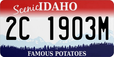 ID license plate 2C1903M