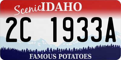 ID license plate 2C1933A