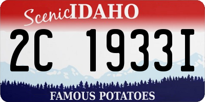 ID license plate 2C1933I