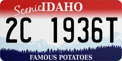 ID license plate 2C1936T