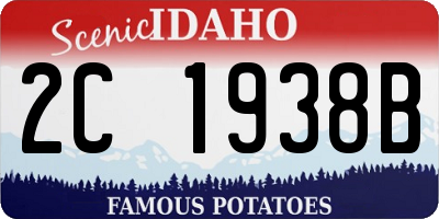 ID license plate 2C1938B