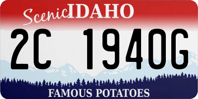ID license plate 2C1940G