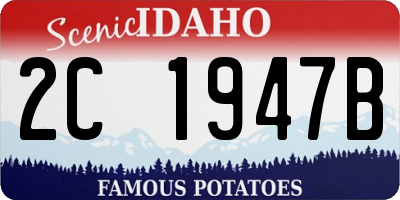 ID license plate 2C1947B