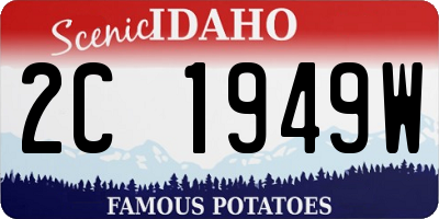ID license plate 2C1949W