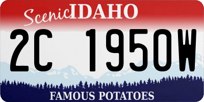 ID license plate 2C1950W