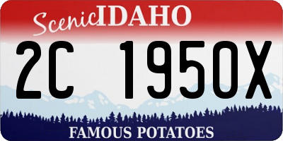 ID license plate 2C1950X