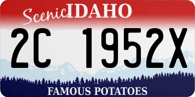 ID license plate 2C1952X
