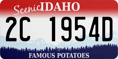 ID license plate 2C1954D