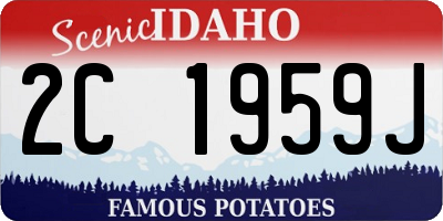 ID license plate 2C1959J