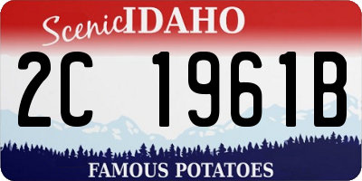 ID license plate 2C1961B