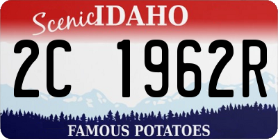 ID license plate 2C1962R