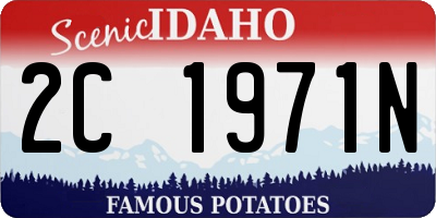 ID license plate 2C1971N