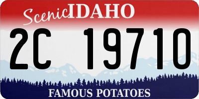 ID license plate 2C1971O
