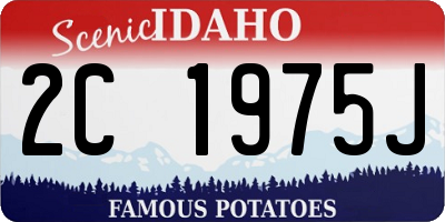 ID license plate 2C1975J