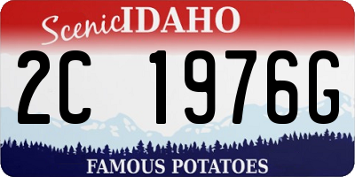 ID license plate 2C1976G