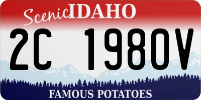 ID license plate 2C1980V