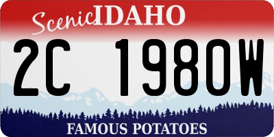 ID license plate 2C1980W