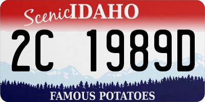 ID license plate 2C1989D
