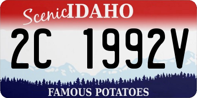 ID license plate 2C1992V