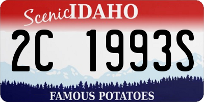 ID license plate 2C1993S