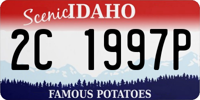 ID license plate 2C1997P