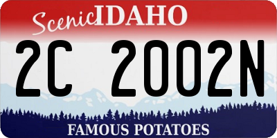 ID license plate 2C2002N