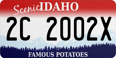 ID license plate 2C2002X