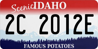 ID license plate 2C2012E