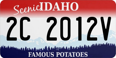 ID license plate 2C2012V