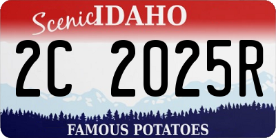 ID license plate 2C2025R