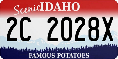 ID license plate 2C2028X