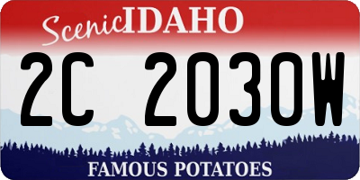 ID license plate 2C2030W
