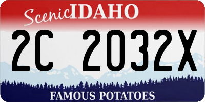 ID license plate 2C2032X