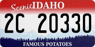 ID license plate 2C2033O