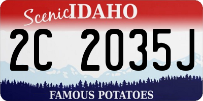 ID license plate 2C2035J