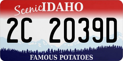 ID license plate 2C2039D