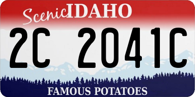 ID license plate 2C2041C