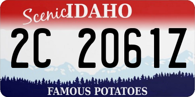 ID license plate 2C2061Z