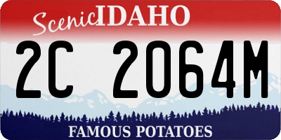 ID license plate 2C2064M