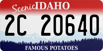 ID license plate 2C2064O