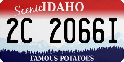 ID license plate 2C2066I