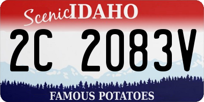 ID license plate 2C2083V
